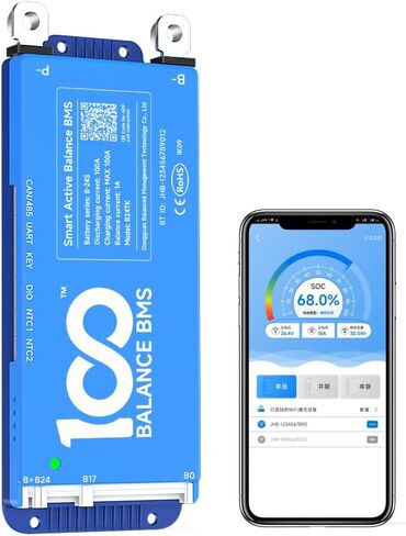 Daly BMS 200A 8S - 17S بنيت في Bluetooth 1A CLESTENCENT BANCENT RS485 CAN لـ 24V - 60V LIFEPO4/LI - ION/LTO BATTERY PACKS PRECTIONS PRECTIONS FERMAT in Kuwait