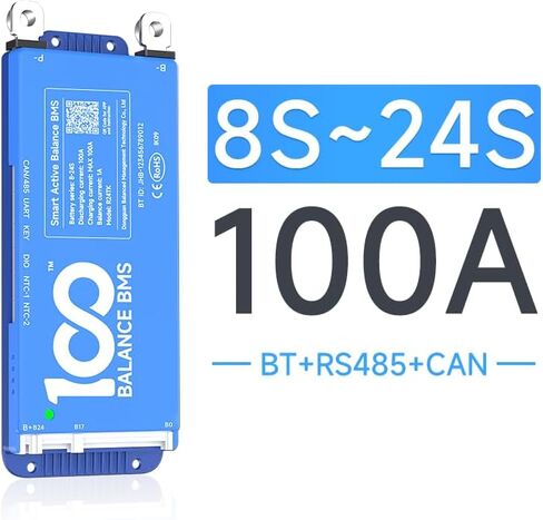 Daly BMS 200A 8S - 17S بنيت في Bluetooth 1A CLESTENCENT BANCENT RS485 CAN لـ 24V - 60V LIFEPO4/LI - ION/LTO BATTERY PACKS PRECTIONS PRECTIONS FERMAT in Kuwait
