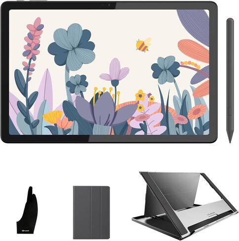 Huion Kamvas Slate 11 مستقلة الرسم الجهاز اللوحي لا حاجة إلى جهاز كمبيوتر ، 10.95 بوصة 90 هرتز شاشة مكافحة الجهد مع الحامل ، قلم الإمالة Android 14 8 جيجا بايت RAM 128GB ROM 1TB توسيع ، 8000 مللي أمبير في الساعة in Saudi Arabia