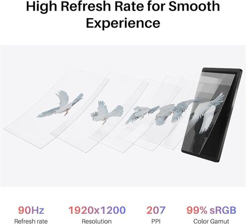 Huion Kamvas Slate 11 مستقلة الرسم الجهاز اللوحي لا حاجة إلى جهاز كمبيوتر ، 10.95 بوصة 90 هرتز شاشة مكافحة الجهد مع الحامل ، قلم الإمالة Android 14 8 جيجا بايت RAM 128GB ROM 1TB توسيع ، 8000 مللي أمبير في الساعة in Saudi Arabia