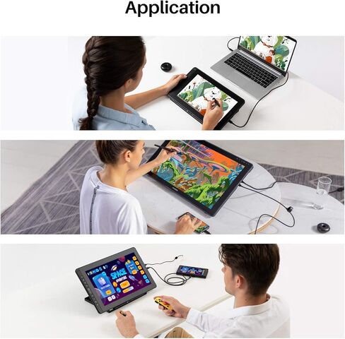 Huion kamvas 13 (Gen 3) رسم قرص رسم مع شاشة ، قرص فني كامل المصطلح بحجم 13.3 بوصة مع زجاج Canvas الثاني ، Pentech 4.0 ، 16384 PEN ، الأوجه المزدوجة ، الحامل القابل للتعديل ، كابل كامل الميزة ، وردي in Saudi Arabia
