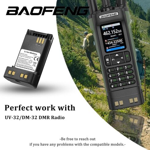 Baofeng UV-32 Radio Battery 2500mah Li-Ion بطارية Li-Ion لـ UV-32 Walkie Talkie 16.28WH BC-32UV للاطلاع على الراديو DC7.4V مع مفك البراغي in Saudi Arabia