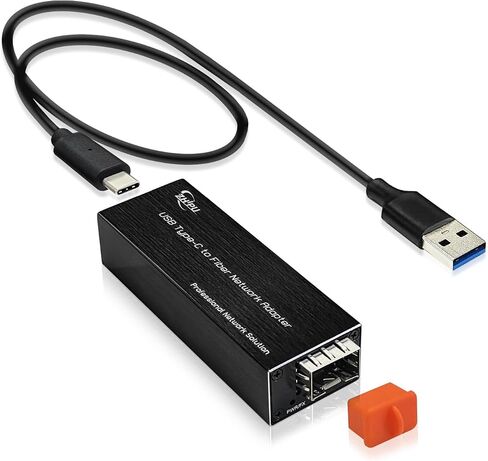 USB 3.0 Type-C to Fiber Network Adapter, USB-C to 100/1000Base-X Open SFP Ethernet Card, Compatible with Windows Server/Windows/Linux, DC 5V in Kuwait
