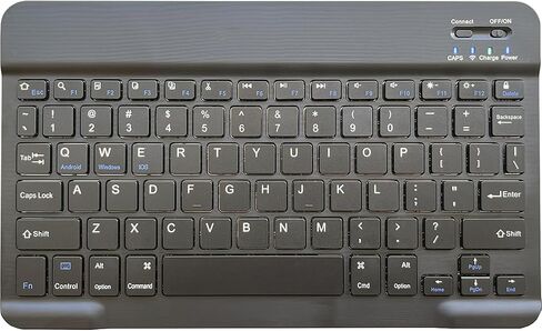 Ultra-Slim Wireless Bluetooth Keyboard, Rechargeable Travel Portable Keyboard Compatible Android, Windows, iOS, Mac OS, for iPhone, for ipad, for Samsung, Tablet, Laptop in Saudi Arabia