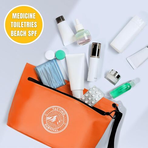 Tactiko 3L Waterproof Pouch w/Splashproof Zipper | Organizer for Dry Bags | Water Resistant Material | Hold All Zipper Bags for Storage, Toiletries, Travel, Beach, Cruise, Home in Kuwait