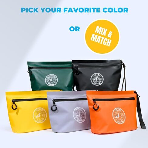Tactiko 3L Waterproof Pouch w/Splashproof Zipper | Organizer for Dry Bags | Water Resistant Material | Hold All Zipper Bags for Storage, Toiletries, Travel, Beach, Cruise, Home in Kuwait