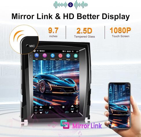 [2g+64g] راديو لـ Cadillac Escalade 2007-2014 ، 9.7 بوصة شاشة Android Touch Screen Cadillac Escalade ، Carplay/Android Auto/EQ Audio/1080p/SWC/Bluetooth in Saudi Arabia
