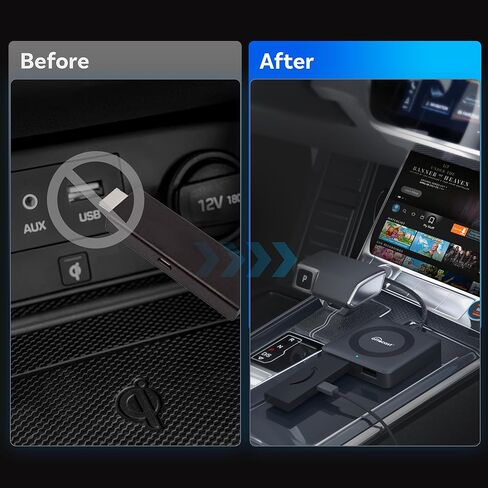 OTTOCAST Car TV Mate Pro with Wireless Carplay Adapter for Apple iPhone, Fire TV Stick Converter, Watching YouTube Netflix Prime Video etc on Car Screen in Kuwait