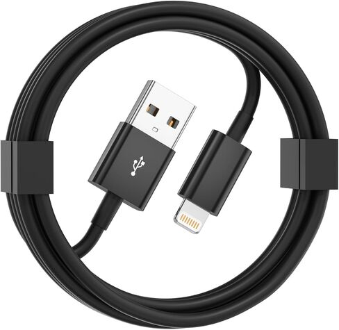 شاحن iPhone بطول 10 أقدام كابل Lightning معتمد من Apple MFI 3 قطع سلك شاحن iPhone سريع مضفر من النايلون 90 درجة متوافق مع iPhone 14/13/12/11 Pro Max/XS Max/XR/XS/X/8/7/6 Plus iPad Airpods in Kuwait