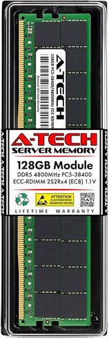 A-Tech 128GB RAM استبدال Samsung M321RAGA0B20-CWKZJ | DDR5 4800MHz PC5-38400R EC8 RDIMM 2S2RX4 (4RX4 3DS/TSV) 1.1V 288-PIN ECC MEMORY (M321RAGA0B20-CWKZJ-ATC) in Kuwait