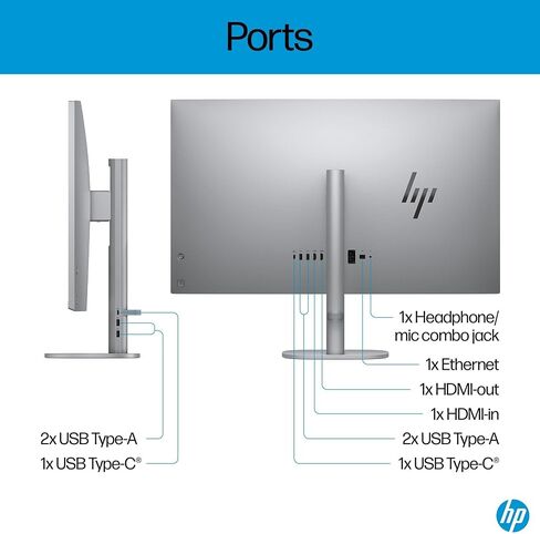 HP. OmniStudio X 32 31.5" 4K UHD (3840x2160) All-in-One Desktop PC - Intel Core Ultra 7 258V up to 4.8 GHz, 32GB DDR5 RAM, 2TB NVMe SSD, Intel Arc Graphics, Wireless Keyboard & Mouse, Windows 11 Home in Saudi Arabia