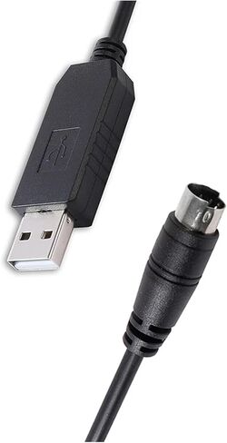 PL2303 USB إلى 8-DI-N DIN VISCA RS232 كابل التحكم التسلسلي ملائم لتوصيل كاميرات سلسلة EVI/BRC/SRG بالكمبيوتر (الحجم: 1M ، اللون: النوع التجميع) in Kuwait