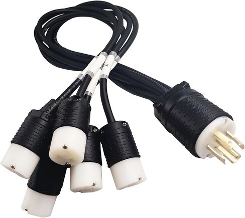 5pin L21-30 ذكر إلى كابل الطاقة الأنثوي Edison لـ Power Distro ، L21-30 Power Distro Cord قابلة للتطبيق على الإضاءة/المرحلة/الصوت/DJ ، كابل توزيعات الطاقة 3.5 قدم وتوصيله بمنتج مؤهل UL in Kuwait