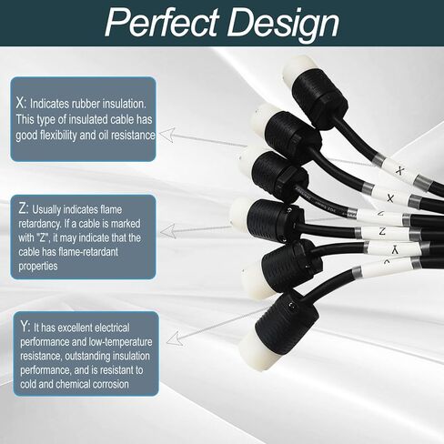 5pin L21-30 ذكر إلى كابل الطاقة الأنثوي Edison لـ Power Distro ، L21-30 Power Distro Cord قابلة للتطبيق على الإضاءة/المرحلة/الصوت/DJ ، كابل توزيعات الطاقة 3.5 قدم وتوصيله بمنتج مؤهل UL in Kuwait