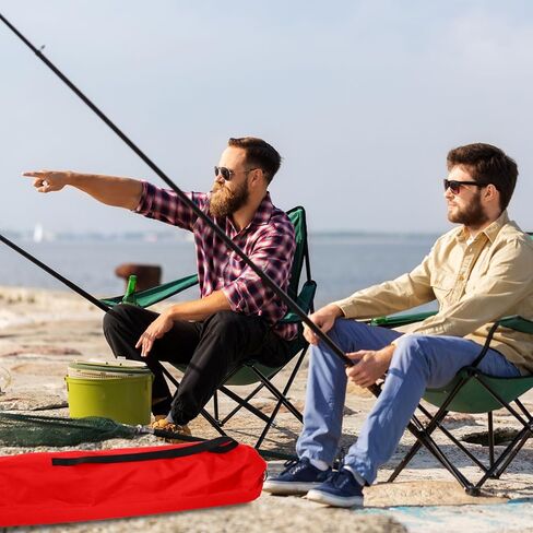 أكياس استبدال كرسي Camp 2pcs ، 36.22 × 9.84 بوصة بوليستر متينة سفر كرسي كرسي قابلة للطي في الهواء الطلق مع حزام الكتف ورباطات التخييم ترايبود اليوغا حصيرة (أحمر) in Saudi Arabia