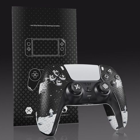 ملصق الشريط Grip Controller للألعاب لوحدة التحكم PlayStation 5 (PS5) ، تغطية التفاف الكاملة ، امتصاص العرق المضاد للانزلاق ، التصميم الشخصي التفاف الكامل （نمط السلسلة） in Saudi Arabia