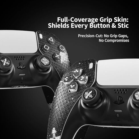 ملصق الشريط Grip Controller للألعاب لوحدة التحكم PlayStation 5 (PS5) ، تغطية التفاف الكاملة ، امتصاص العرق المضاد للانزلاق ، التصميم الشخصي التفاف الكامل （نمط السلسلة） in Saudi Arabia