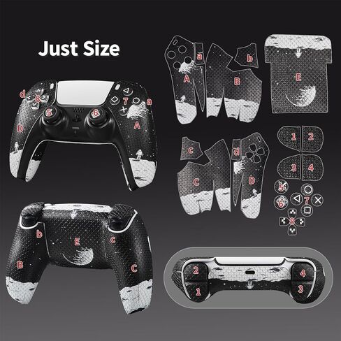 ملصق الشريط Grip Controller للألعاب لوحدة التحكم PlayStation 5 (PS5) ، تغطية التفاف الكاملة ، امتصاص العرق المضاد للانزلاق ، التصميم الشخصي التفاف الكامل （نمط السلسلة） in Saudi Arabia