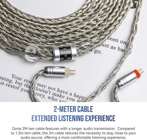 insoul Tripowin Zonie IEM Cable, 2m Long Earbud Cord, 16 Core Silver Plated Earphone Cable(Recessed 2Pin) + Kiwi Ears Allegro Mini Portable IEM DAC in Saudi Arabia