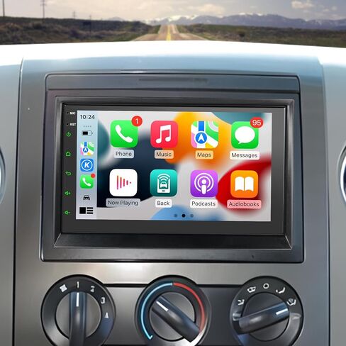 cogamichi المحمولة Apple Carplay & Android Auto مع كاميرا احتياطية 2.5K Dash Cam 1080P، شاشة تشغيل السيارة x7 بوصة HD IPS تعمل باللمس Carplay للسيارة، حامل لوحة القيادة/Airplay/بلوتوث/ملاحة/وصلة مرآة in Kuwait