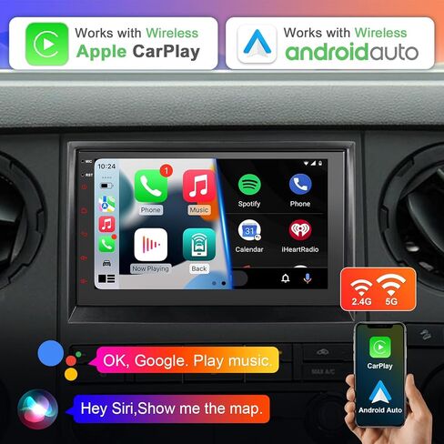 cogamichi المحمولة Apple Carplay & Android Auto مع كاميرا احتياطية 2.5K Dash Cam 1080P، شاشة تشغيل السيارة x7 بوصة HD IPS تعمل باللمس Carplay للسيارة، حامل لوحة القيادة/Airplay/بلوتوث/ملاحة/وصلة مرآة in Kuwait