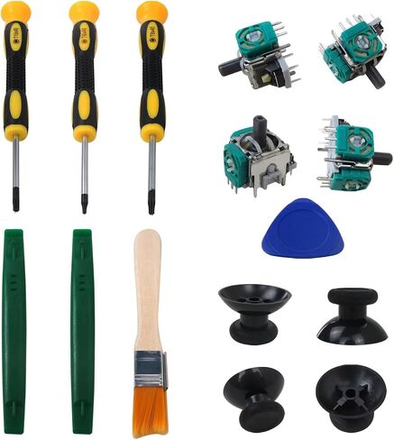 Grabote New 4PCS ANALOG MOWSTICKS KIT - قم بتضمين أجهزة التحكم التناظرية البديلة مع البراغي 3x (T6 T8 T10) أجزاء الإصلاح in Saudi Arabia