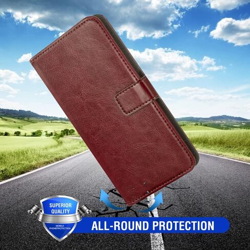 Asuwish Compatible with TCL Stylus 5G 2022 Wallet Case Tempered Glass Screen Protector and Leather Flip Cover Card Holder Stand Cell Accessories Phone Cases for TLC Stylo G5 6.81 T779W Women Men Black in Saudi Arabia