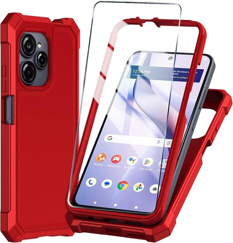 بالنسبة إلى Blu View SPEED Fultra 5G Phone Case مع واقي الشاشة الزجاجي المقسّر ، وغطاء وقائي من السيليكون الناعم الناعم (واضح) (واضح) in Kuwait