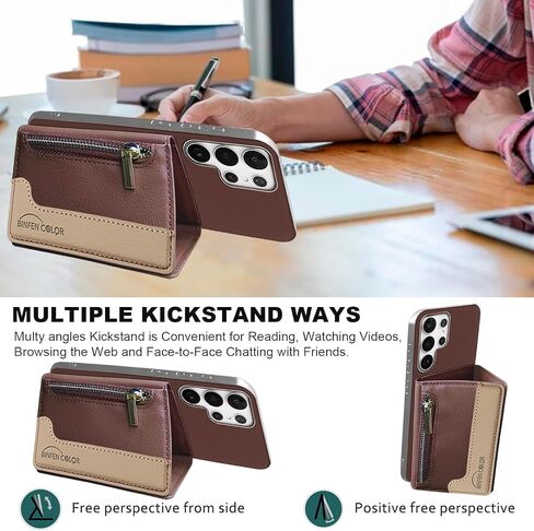 ASUWISH PHONE CASE لـ Samsung Galaxy S22 Ultra 5G Wallet Cell Cover متوافقة مع Magsafe RFID Glass Glass Protector حامل بطاقة الائتمان حامل S22ULTRA 22S S 22 S22ULTRA5G 6.8 نساء أزرق in Saudi Arabia
