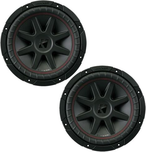 KICKER CVR10 CompVR 10-Inch (250mm) Subwoofer, 4-Ohm DVC Bundle in Saudi Arabia