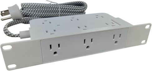 Blazin3D 10-inch Rack PDU Power Strip, 12 Outlets, USB-A/C Ports, 1U, Surge Protection, 6ft Cable (Black) in Saudi Arabia