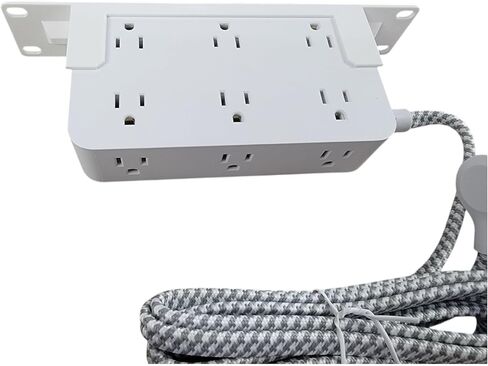 Blazin3D 10-inch Rack PDU Power Strip, 12 Outlets, USB-A/C Ports, 1U, Surge Protection, 6ft Cable (Black) in Saudi Arabia