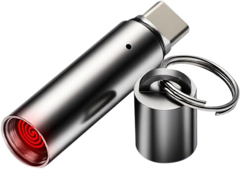 USB-C Electric Lighter.Windproof Waterproof.Phone or Power Bank Powered, mini, Lightweight, Blow Activation, Automatically Turns Off After 10 Seconds(Grey) in Saudi Arabia
