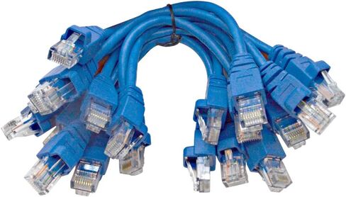 الصوت الزلزالي - SAPT534-10 حزمة من 6 بوصة CAT5E كابلات تصحيح UTP - Blue RJ45 Ethernet 8 أسلاك شبكة الكمبيوتر in Saudi Arabia