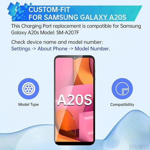 بالنسبة إلى Samsung Galaxy A20s ، استبدال منفذ الشاحن USB Dock Dock Type-C Concture Flex Cable مع إصلاح منفذ الميكروفون Microphone Jack Fort For SM-A207F in Saudi Arabia