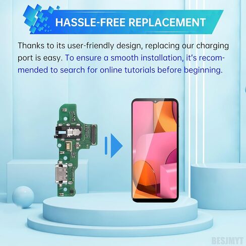 بالنسبة إلى Samsung Galaxy A20s ، استبدال منفذ الشاحن USB Dock Dock Type-C Concture Flex Cable مع إصلاح منفذ الميكروفون Microphone Jack Fort For SM-A207F in Saudi Arabia