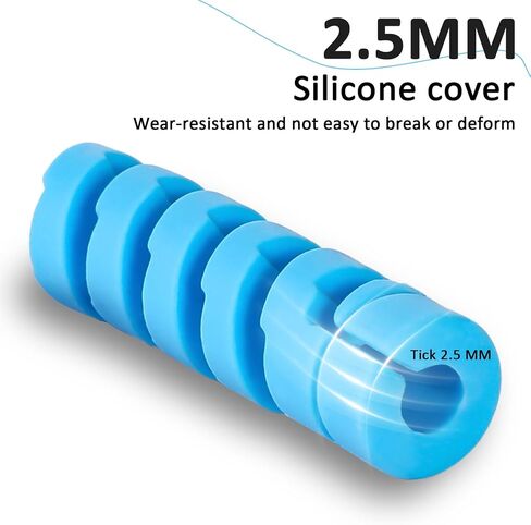 32 Pcs Cord Protector, Charger Cable Saver, Charger Protector - Silicone Flexible Cords Protectors, Mouse Cable Wire Compatible for Phone, USB, Type C Charger (Black, Pink, Blue, Yellow) in Saudi Arabia