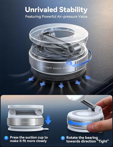 حامل هاتف Joyroom Vacuum Magnetic للسيارة ، وأقوى جبل هاتف كأس شفط ، و 360 درجة قابلة للتعديل Magsafe Mount ، حامل هاتف سيارة قابلة للطي لـ iPhone 16 Pro Max 15 14 13 12 Plus/Android in Kuwait