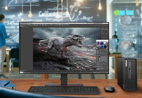 Lenovo ThinkStation P3 SFF Workstation Desktop (Intel 20-Core I7-14700 ، 128GB RAM ، 4TB SSD ، NVIDIA T400 4GB) للمهندسين والمحللين والمهنيين المبدعين ، Thunderbolt 4 ، Ethernet ، Wi-Fi ، Win 11 Pro Pro in Kuwait