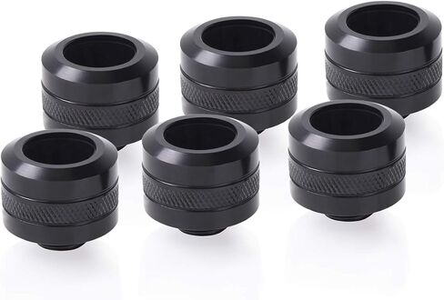 Alphacool Eiszapfen Pro Hardtube G1/4 "Fitting ، 16mm OD ، Black Deep ، 6 packs in Saudi Arabia