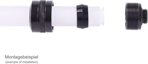 Alphacool Eiszapfen Pro Hardtube G1/4 "Fitting ، 16mm OD ، Black Deep ، 6 packs in Saudi Arabia