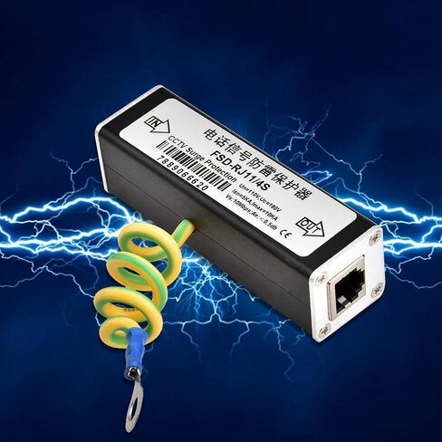 RJ11 Telephone Fax Protector, Lighting Thunder Arrester Device, Audio Telephone Protector Data Single Protector 110V in Saudi Arabia