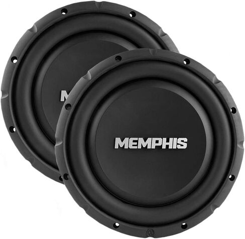 2 Memphis Audio 10''Subwoofers Dual 4 Ohm Shallow Slim 500W Street Reference Series SRXS1044, Black in Saudi Arabia