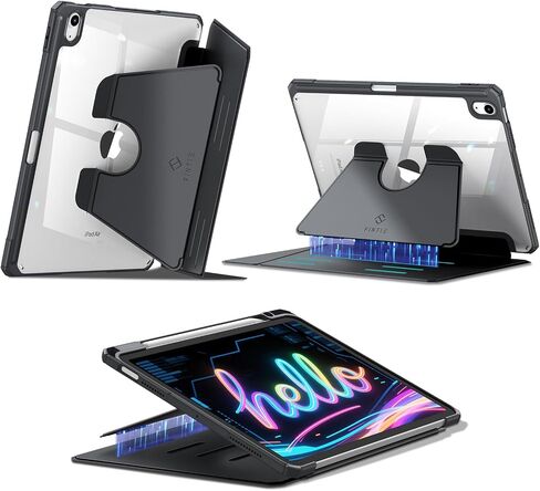 Fintie Magnetic Stand Case for iPad Air 11-inch M3 (2025) / M2 (2024), iPad Air 5th (2022) / 4th Generation (2020) 10.9 Inch, Multi-Angle Viewing Clear Cover with Pencil Holder, Purple in Saudi Arabia