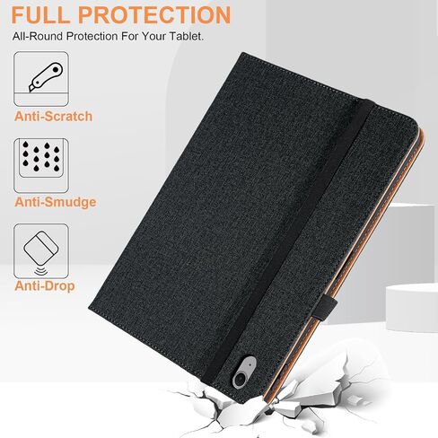 بالنسبة إلى IPAD AIR 11 بوصة الحالة M2 2024/M3 2025 ، لجيل iPad Air 4th/5th 10.9 بوصة 2020 2022 CASE مع حامل القلم ، الأسود in Kuwait