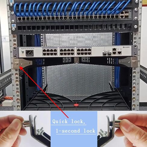 SETUP.EXE أداة تثبيت - تدعم 1000 رطل - حوامل سريعة للوحة التصحيح ، خزانة الكمبيوتر ، الخادم ، رفوف الشبكة وأجهزة الكمبيوتر المحمولة - متوافقة مع قضبان 19 بوصة ومربع وخيوط in Saudi Arabia