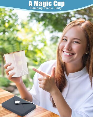 كوب قابل للطي [2025 تم ترقيته] كوب مياه قابلة للطي للسيليكون ، زجاجات مياه انهيار مع حقيبة تخزين على شكل مظروف ، كوب تخييم محمول للهواء الطلق ، السفر ، التخييم (الأسود الكوني) in Kuwait