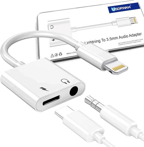 USB C to 3.5 Mm Headphone Jack Adapter for iPhone, Aux Adapter Converter Dongle Audio Cable Compatible with Ipad MacBook iPhone 16/15 Full Model and Samsung Galaxy After S8 Series in Kuwait