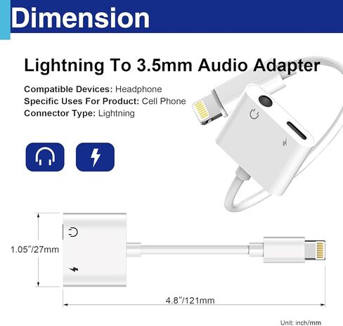 USB C to 3.5 Mm Headphone Jack Adapter for iPhone, Aux Adapter Converter Dongle Audio Cable Compatible with Ipad MacBook iPhone 16/15 Full Model and Samsung Galaxy After S8 Series in Kuwait