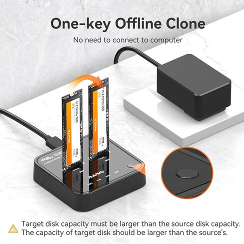 محطة إرساء Dual Bay NVMe، وحدة نسخ MAIWO M.2 مع استنساخ NVMe (بحد أقصى 10 جيجابت في الثانية)، قاعدة M.2 مع ضوء مؤشر LED، وضع النوم تلقائيًا in Kuwait